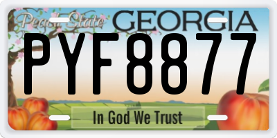 GA license plate PYF8877