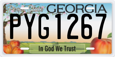 GA license plate PYG1267