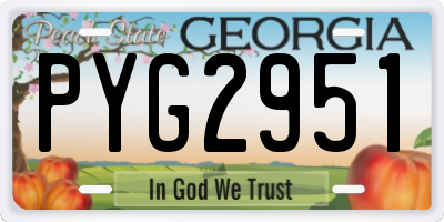 GA license plate PYG2951