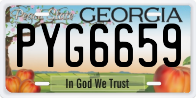 GA license plate PYG6659