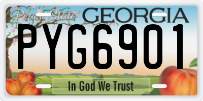 GA license plate PYG6901