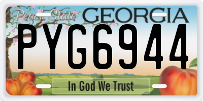 GA license plate PYG6944