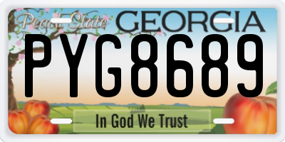 GA license plate PYG8689