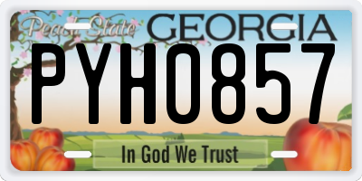 GA license plate PYH0857