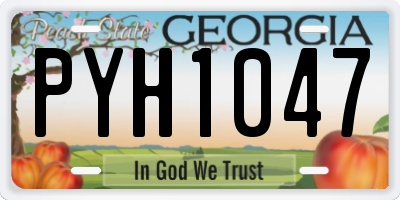 GA license plate PYH1047