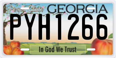 GA license plate PYH1266