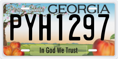 GA license plate PYH1297