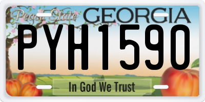 GA license plate PYH1590