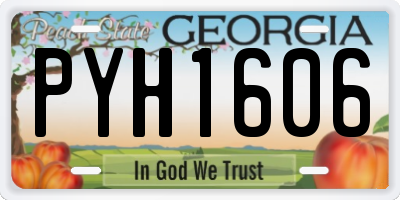 GA license plate PYH1606