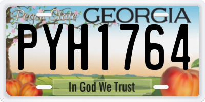 GA license plate PYH1764