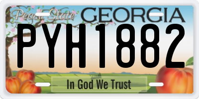 GA license plate PYH1882