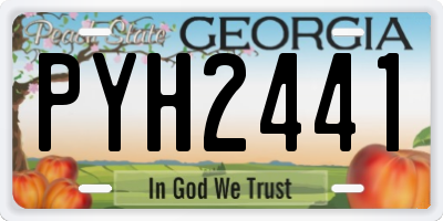 GA license plate PYH2441