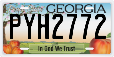 GA license plate PYH2772
