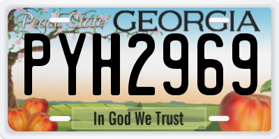 GA license plate PYH2969