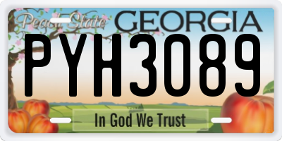 GA license plate PYH3089