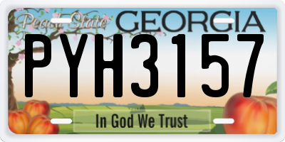 GA license plate PYH3157