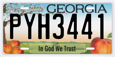 GA license plate PYH3441