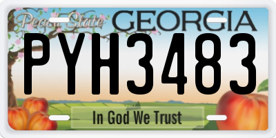 GA license plate PYH3483
