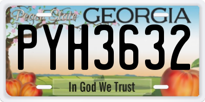 GA license plate PYH3632