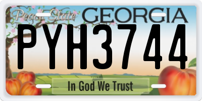 GA license plate PYH3744