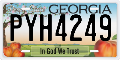 GA license plate PYH4249