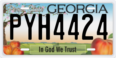 GA license plate PYH4424