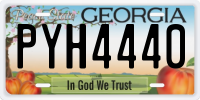 GA license plate PYH4440