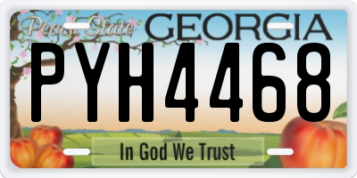 GA license plate PYH4468