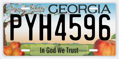 GA license plate PYH4596