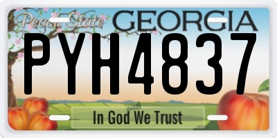GA license plate PYH4837