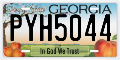 GA license plate PYH5044