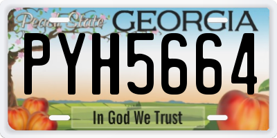 GA license plate PYH5664