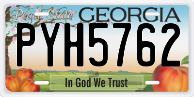 GA license plate PYH5762