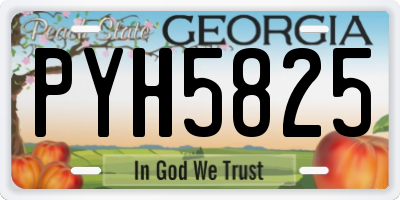GA license plate PYH5825