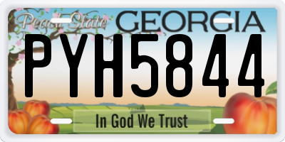 GA license plate PYH5844