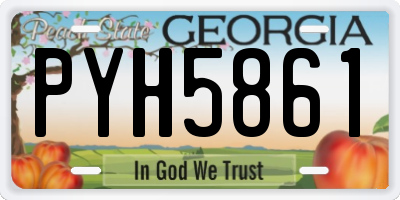 GA license plate PYH5861