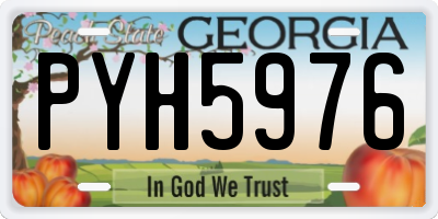 GA license plate PYH5976