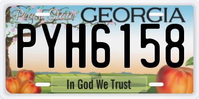 GA license plate PYH6158