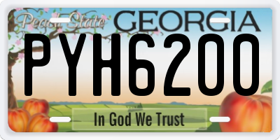 GA license plate PYH6200