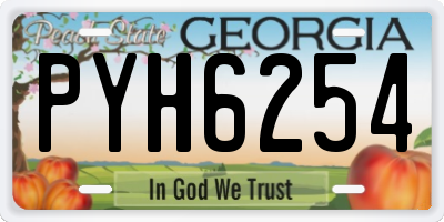 GA license plate PYH6254