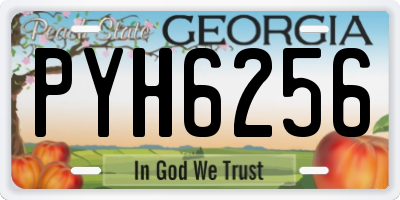 GA license plate PYH6256