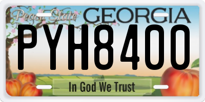 GA license plate PYH8400