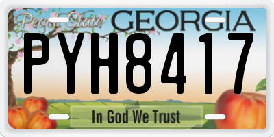 GA license plate PYH8417