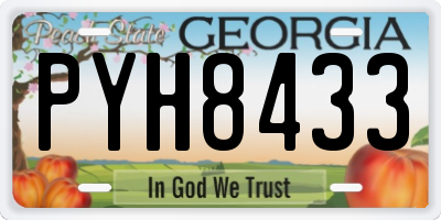 GA license plate PYH8433