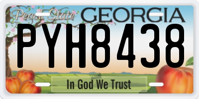 GA license plate PYH8438