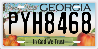 GA license plate PYH8468