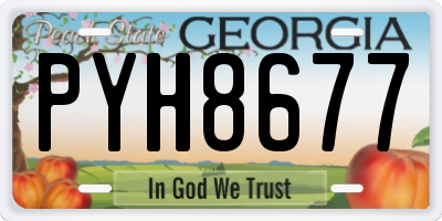 GA license plate PYH8677