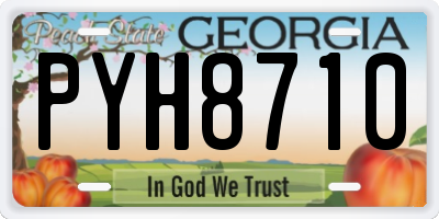 GA license plate PYH8710
