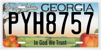 GA license plate PYH8757