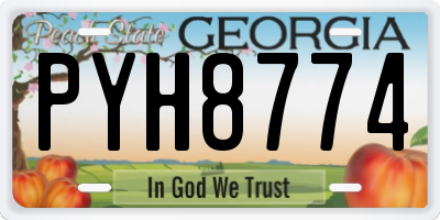 GA license plate PYH8774